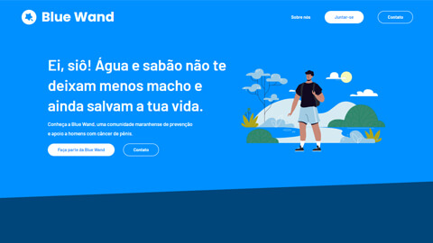 Landing page do Projeto Blue Wand