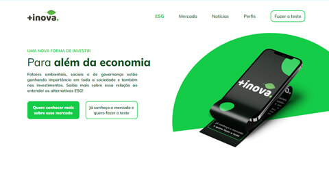 Página inicial do projeto +inova.